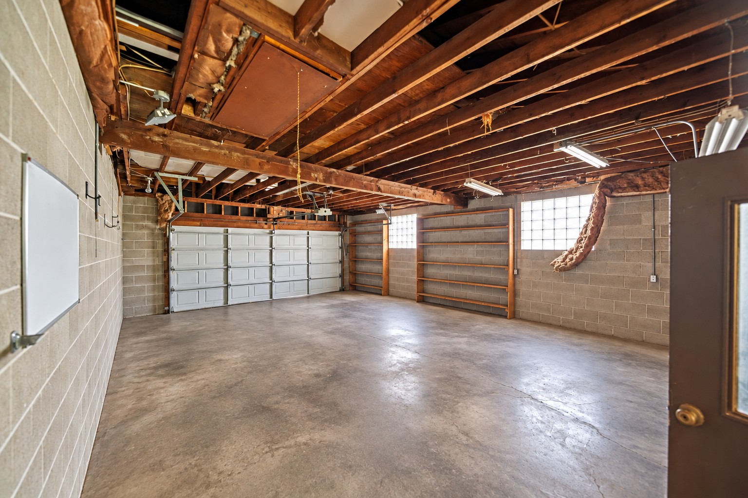 Spacious two-car garage